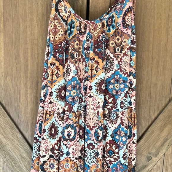 Dip Floral Boho Spaghetti Strap Maxi Dress Size Small - Picture 2 of 6